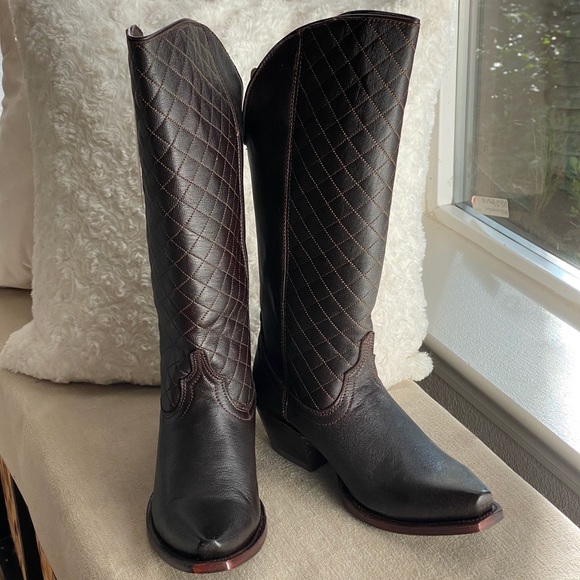 Woman’s Gorgeous Genuine Leather/Leather Soul Zip Back Cowboy/Western Boots NWT - Picture 3 of 16